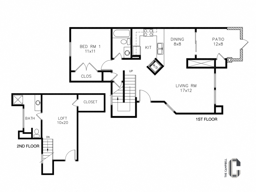 The Campbell B3 Townhome Floor Plan